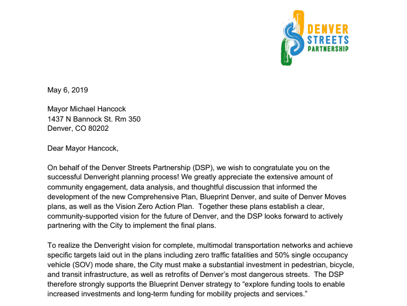 Thumbnail of letter to Mayor about the 2020 budget and six-year capital improvement plan 05-06-2019