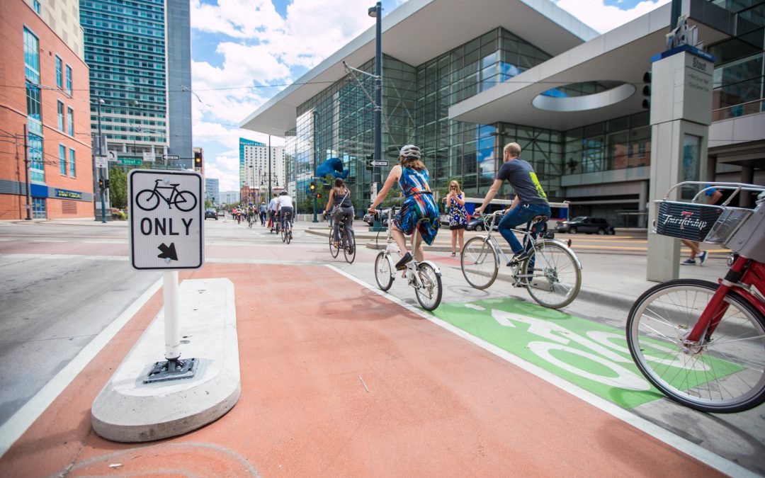 Picture of the 14th Street Protected Bike Lane