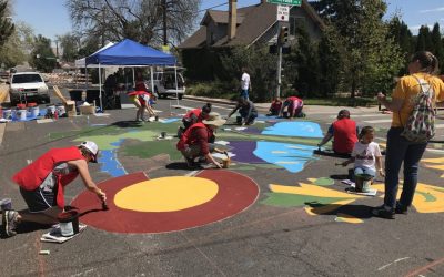 Athmar Park Intersection Mural Painting