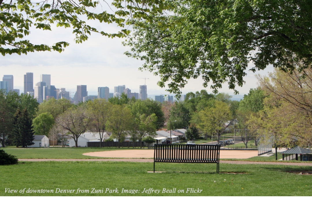 View of Denver from Zuni Park