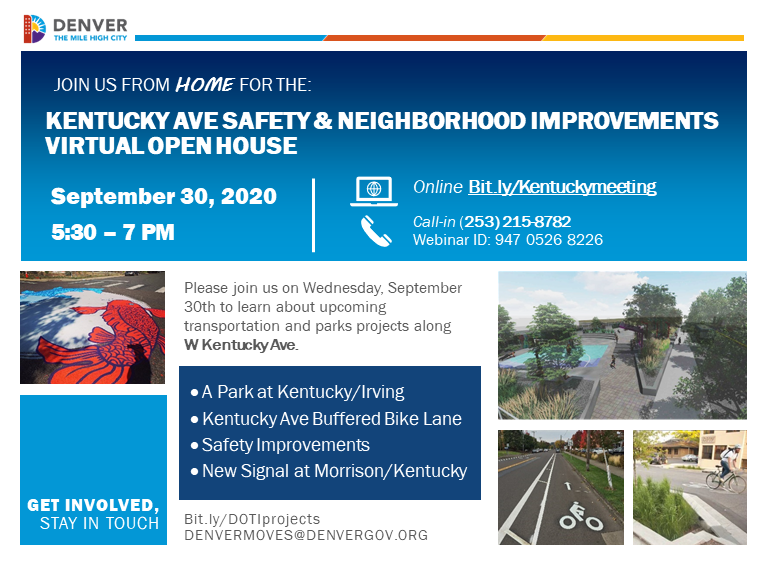 W Kentucky Ave Safety and Neighborhood Improvements Virtual Open House