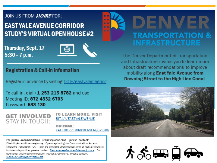 Yale Avenue Corridor Study Open House