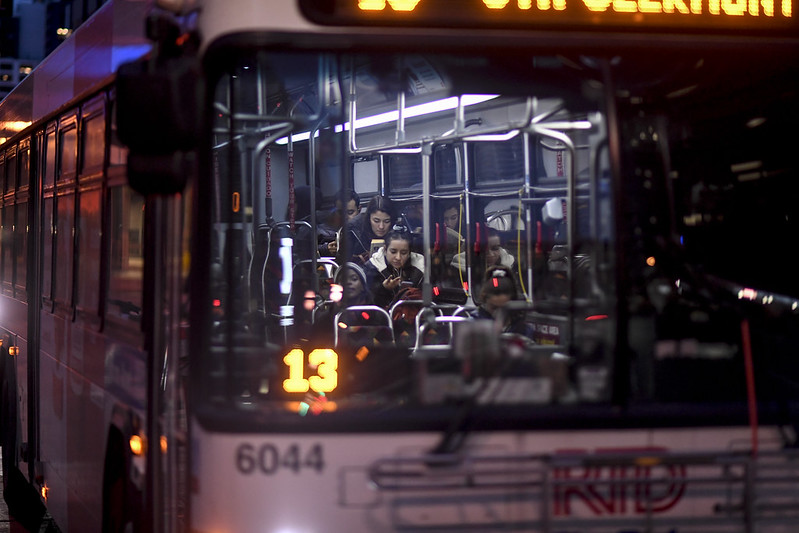 An RTD bus with passengers