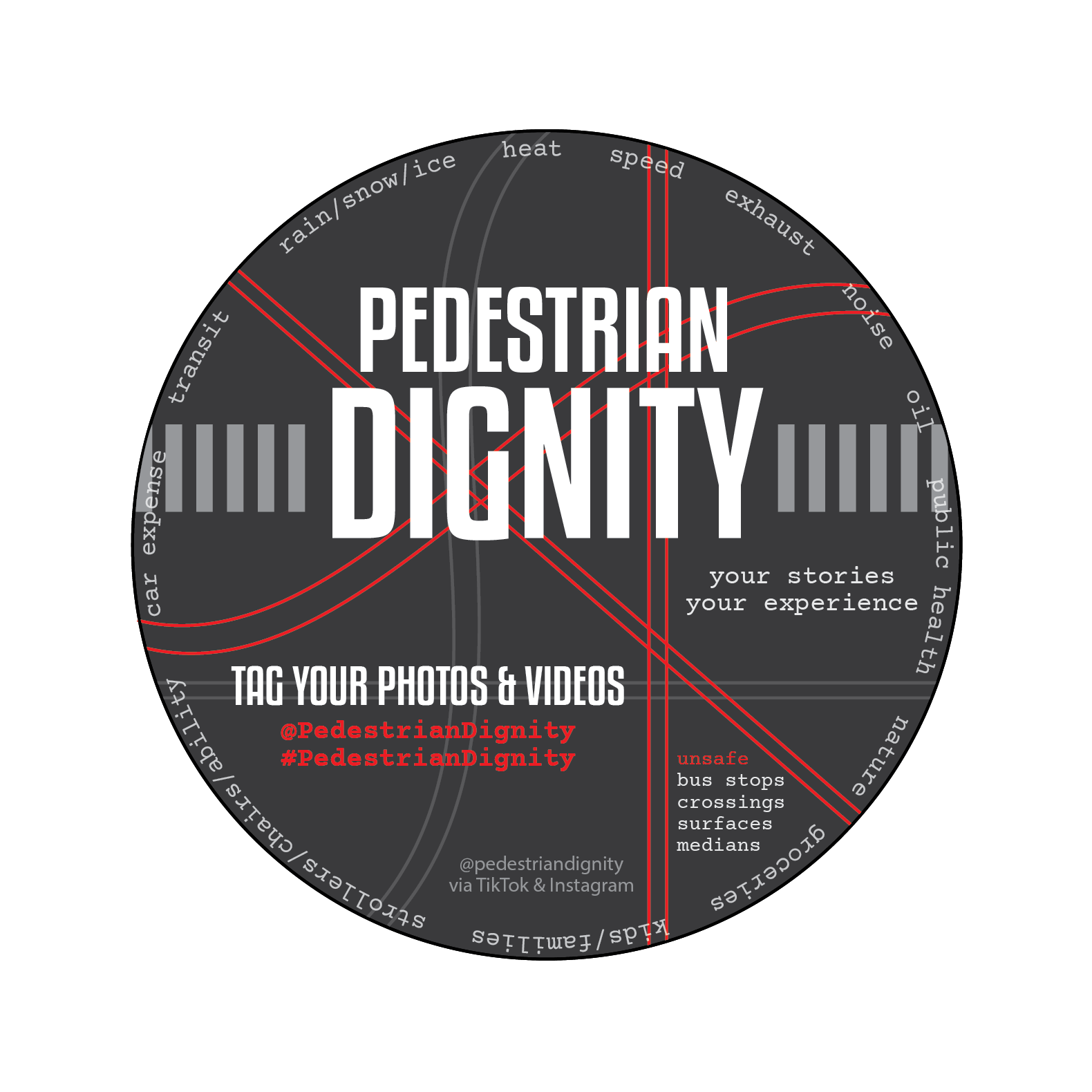 Logo for Pedestrian Dignity.